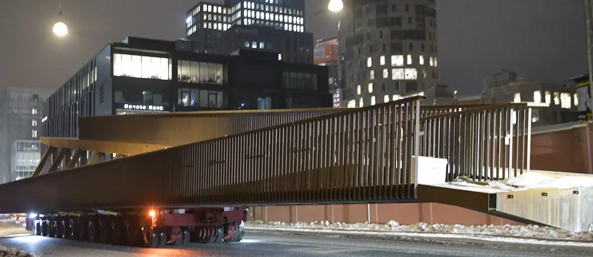 Kulbroen i Aarhus. Specialtransport